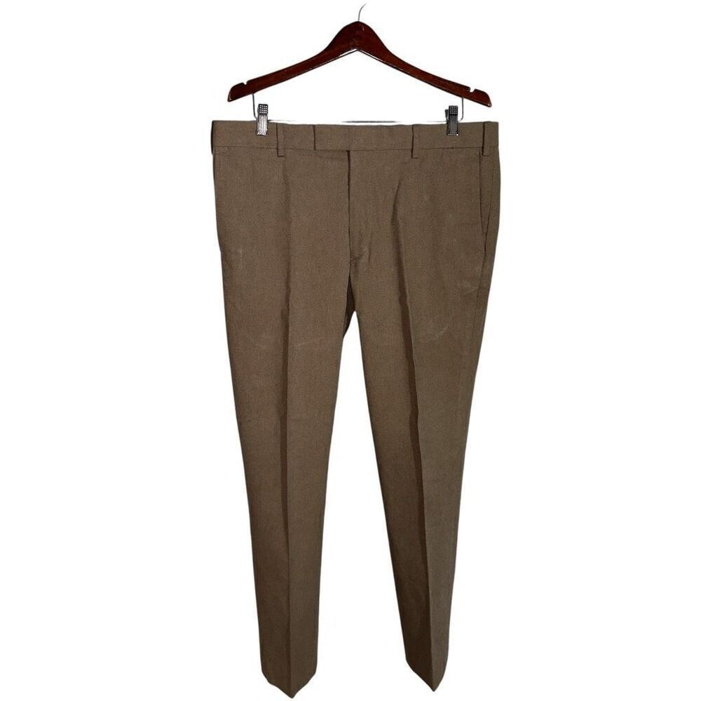 Polo Ralph Lauren Fine Tailoring Tobacco Brown Twill Trousers 36/30